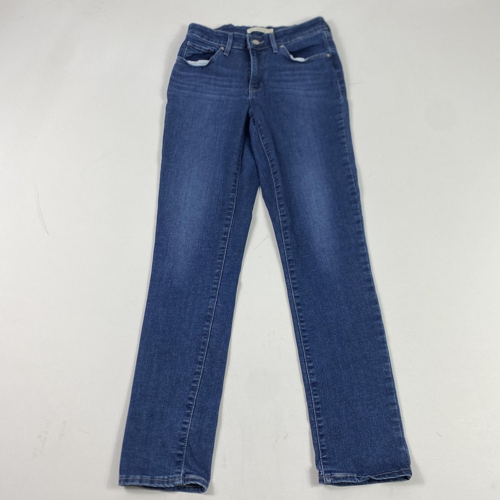 Levis Jeans Womens 28 Blue Classic Mid Rise‎ Skinny Stretch Denim Five Pocket